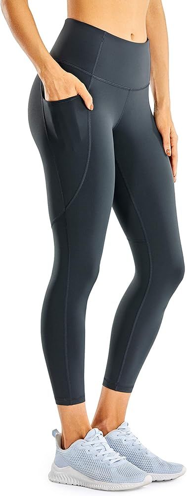 Women's Naked Feeling Workout Leggings High Waisted Yoga Capri Leggings with Pockets -21 Inches | Amazon (US)