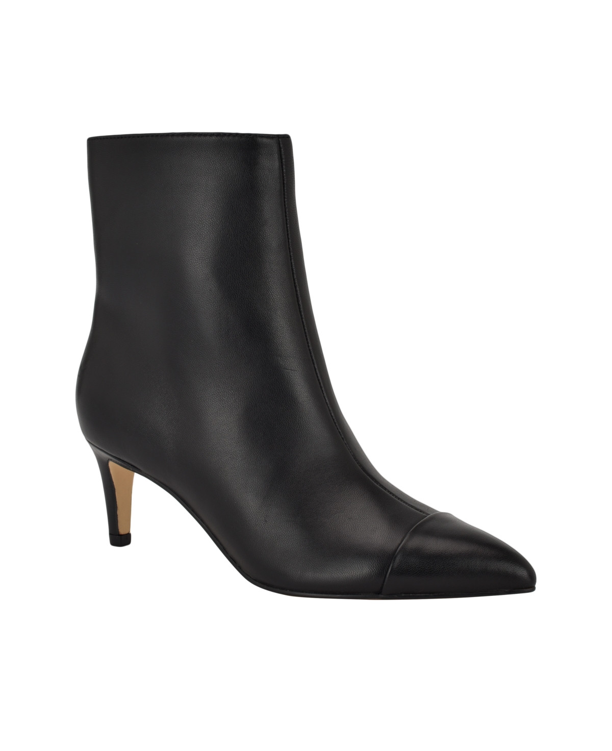 Calvin Klein Women's Gentley Pointy Toe Stiletto Dress Booties - Black Leather | Macy's