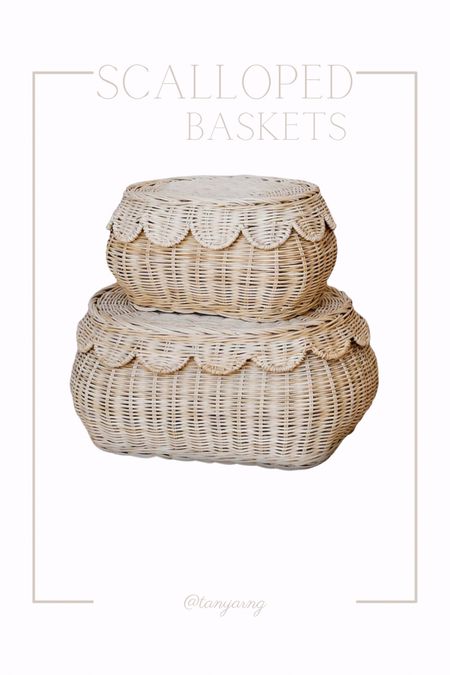 Set of scalloped baskets 

#LTKSeasonal #LTKhome #LTKfindsunder100