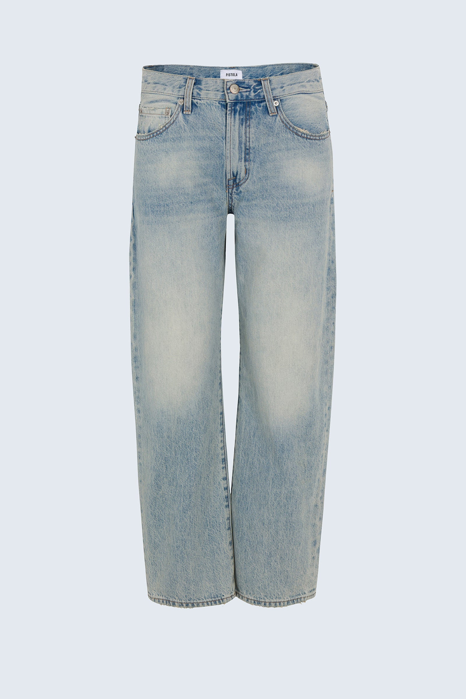 PETITE Lexi Mid Rise Bowed Straight Jean - Bowie | Pistola Denim