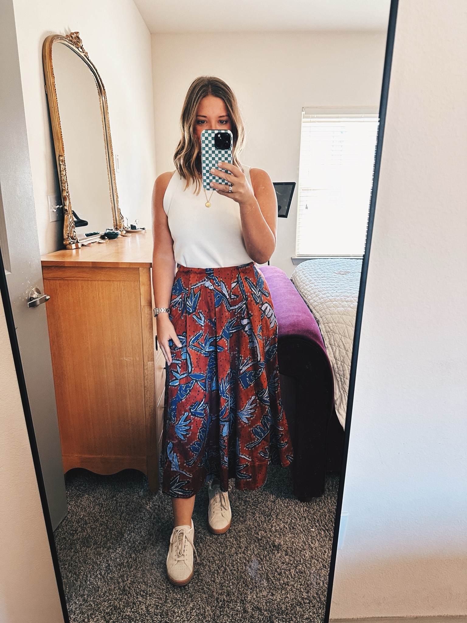 Sneakers + a fun print skirt = Tuesday workday fit! 

#LTKShoeCrush #LTKWorkwear #LTKSeasonal