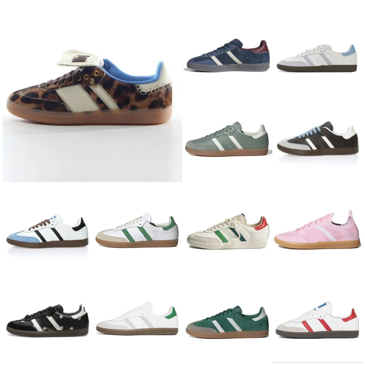 2024 new style designer sneaker tonal sambaity wales bonner Vintage Trainer Sneakers leopard prin... | DHGate