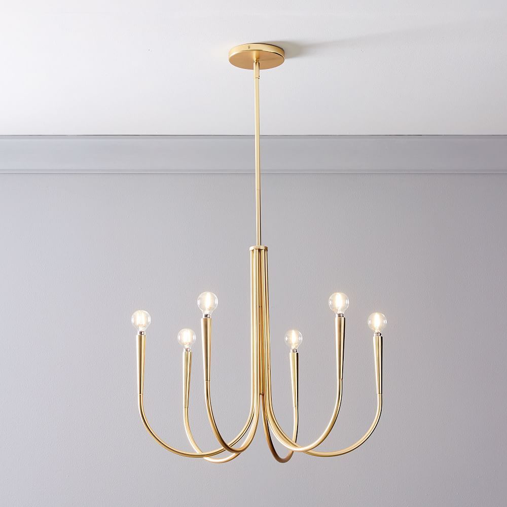 Swoop Arm Chandelier (25&quot;&ndash;30&quot;) | West Elm (US)