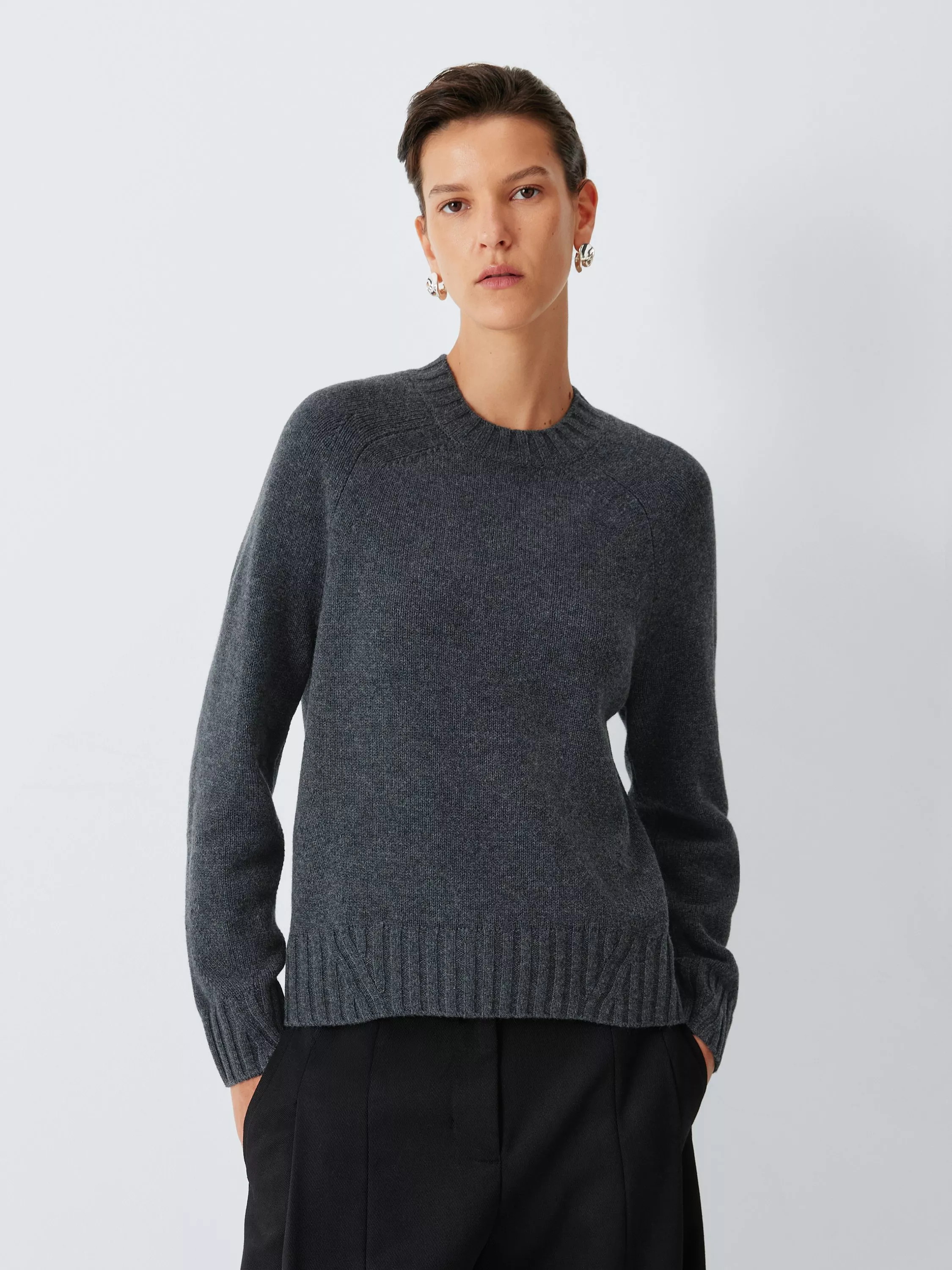 John Lewis Merino Wool Rich with Cashmere Crew Neck Jumper | John Lewis (UK)