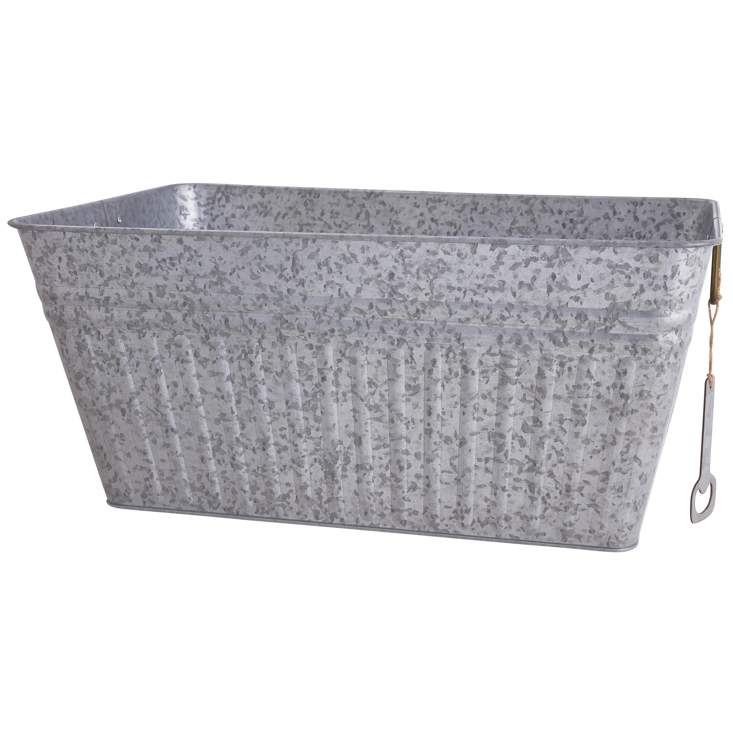 Better Homes & Gardens Large Rectangular Galvanized Tub | Walmart (US)
