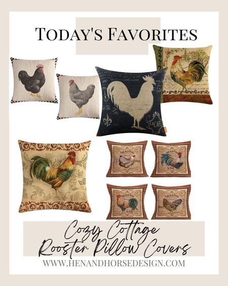 Cozy cottage Rooster pillow covers to add charm to your home. #Farmhouse #Englishcountry#frenchcountry

#LTKhome #LTKstyletip #LTKfindsunder50