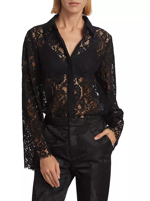 Carter Lace Bell-Sleeve Blouse | Saks Fifth Avenue