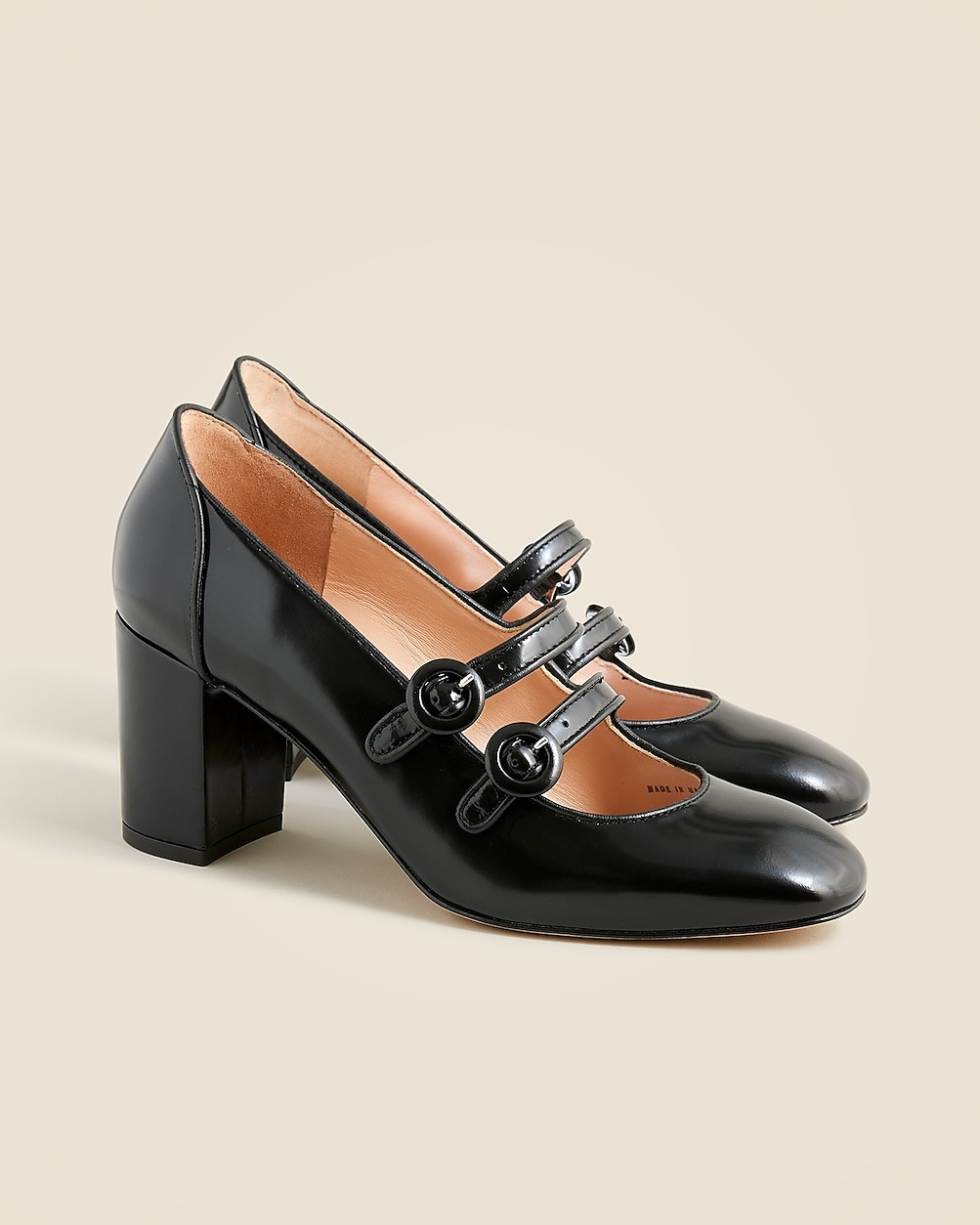 Maisie double-strap heels in Italian spazzolato leather | J. Crew US
