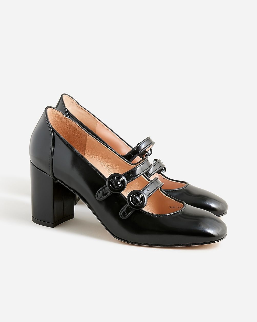 Maisie double-strap heels in Italian spazzolato leather | J.Crew US