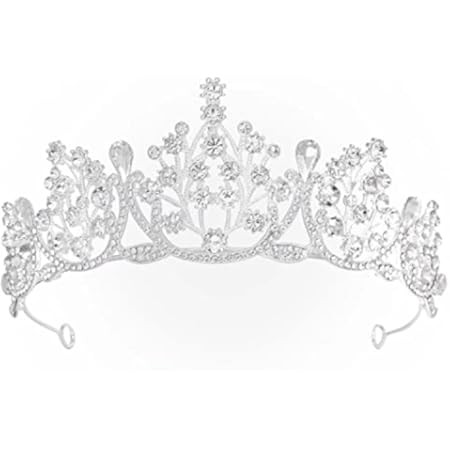 Icicles Crown Princess Tiaras,Crystal Bride Wedding Hair Head Band Ballerinas Nutcracker show for Co | Amazon (US)