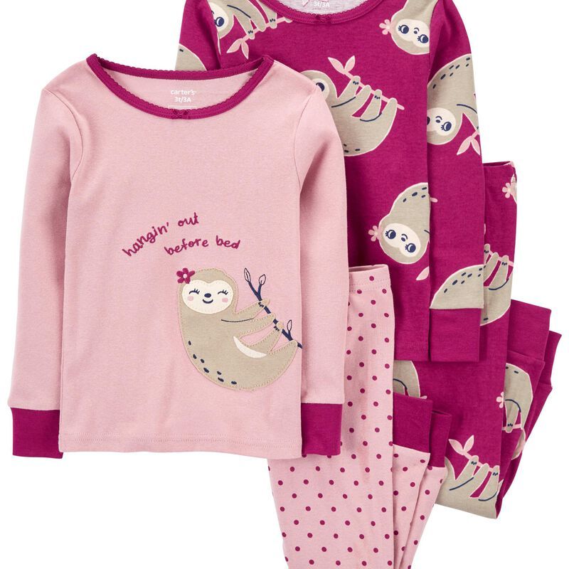 4-Piece Sloth 100% Snug Fit Cotton PJs | Carter's