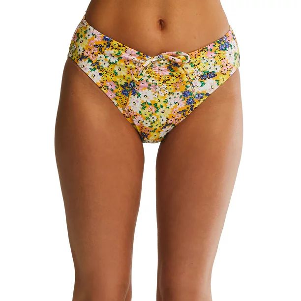 Time and Tru Women's Printed Cinched Bikini Swim Bottoms, Sizes S-3X | Walmart (US)