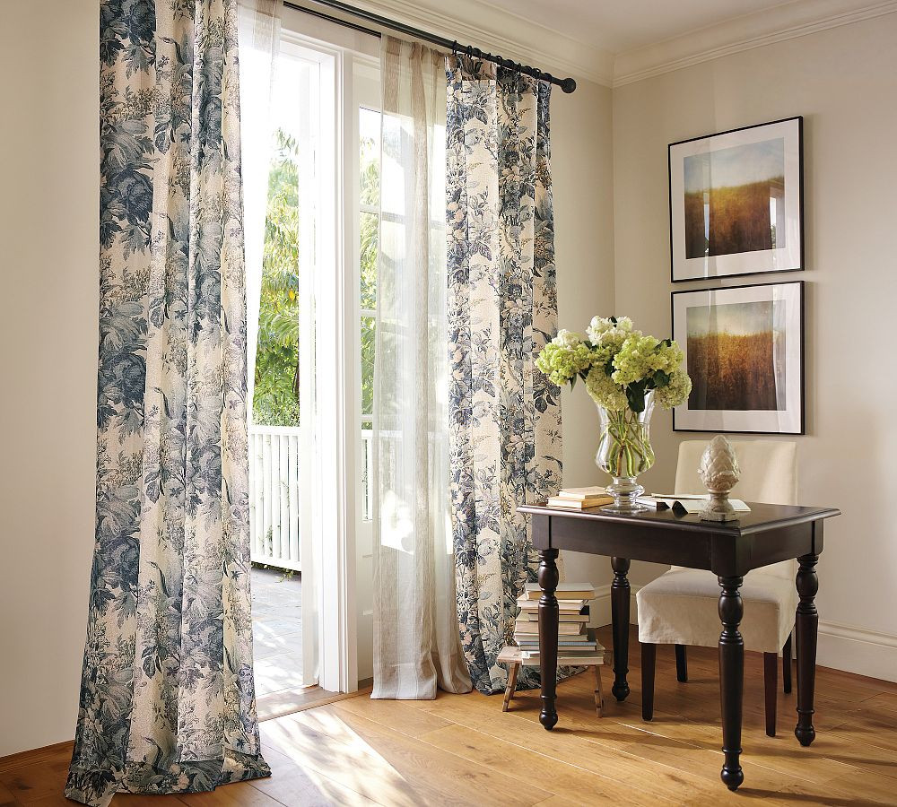 Linden Floral Curtain | Pottery Barn (US)