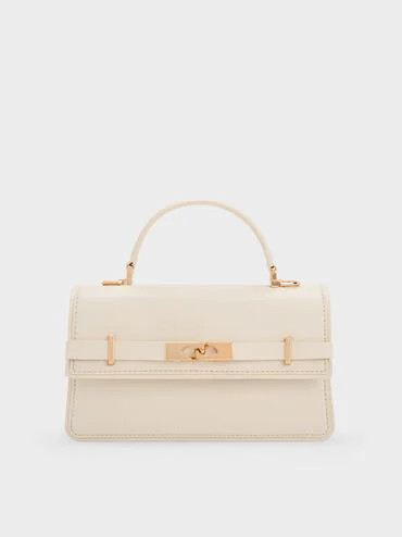 Arlet Belted Top Handle Bag
    
         - Cream | Charles & Keith US