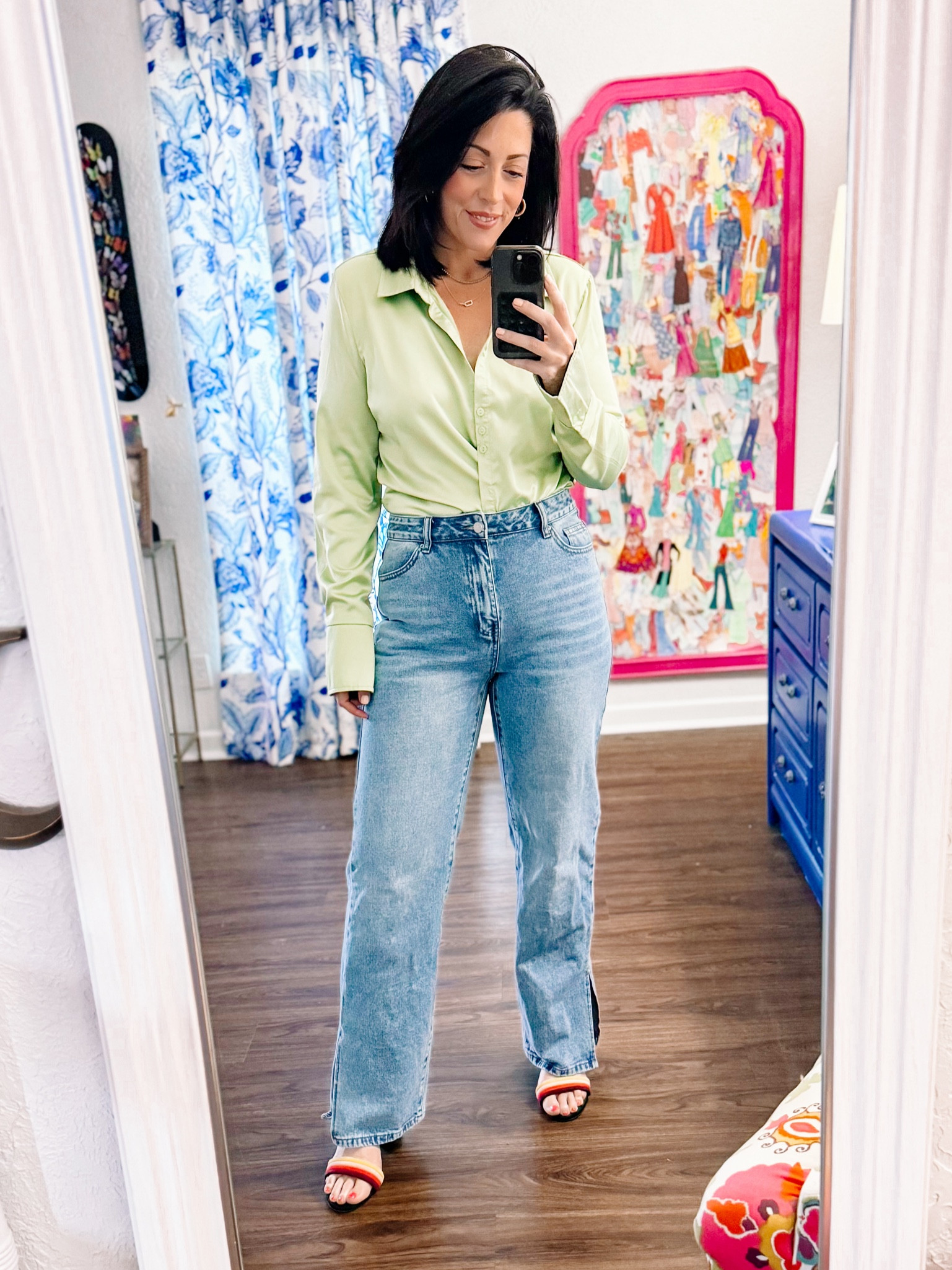 Lime green satin 💚 along with my favorite jeans as of late from Shein. Creating the perfect casual look to seize the day! 👏🏻

#mydailylook #lookoftheday #mombod #sheinhaul #jeansgirl #30something #30sstyle #dressfromamazon #amazondeals #shopwithme #thebestdeals #amazonmusthave #amazonmusthaves2023 #budgetfriendly #mamaonabudget

#LTKSpringSale #LTKmidsize #LTKstyletip