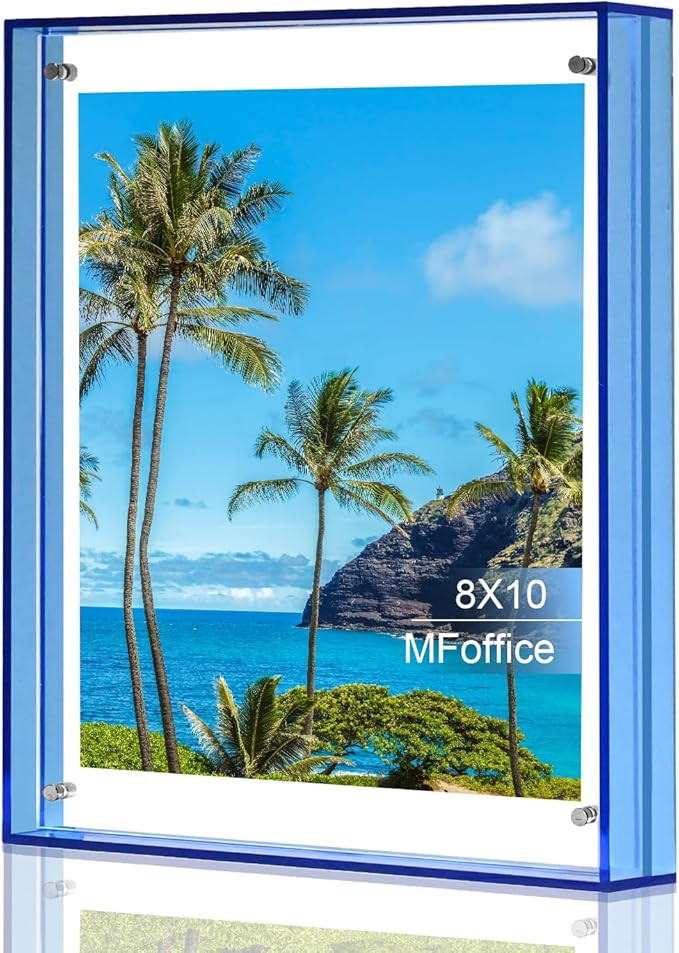 8x10 Picture Frames, Stunning Color Acrylic Photo Frame, Horizontal and Vertical Formats for Tabl... | Amazon (US)