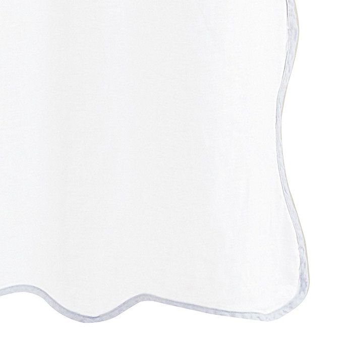 Edie Scalloped Linen Designer Shower Curtain | Ballard Designs, Inc.