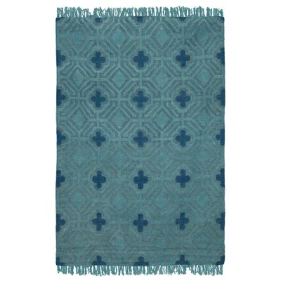 Kosas Home Sofia Flatweave Teal Indoor/Outdoor Area Rug | Wayfair North America