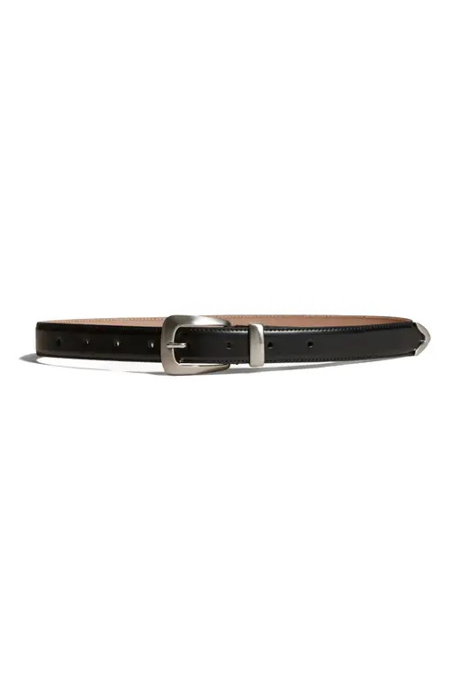 Khaite The Benny Leather Belt in Black 200 at Nordstrom, Size 75 | Nordstrom