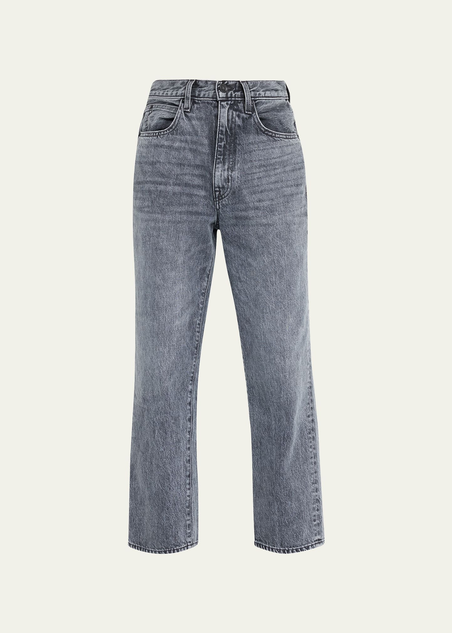 SLVRLAKE London High-Rise Cropped Straight-Leg Jeans | Bergdorf Goodman
