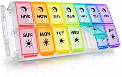 Pill Organizer 2 Times a Day, Fullicon Quick Fill Large Weekly AM PM Pill Box, Medicine Organizer... | Amazon (US)