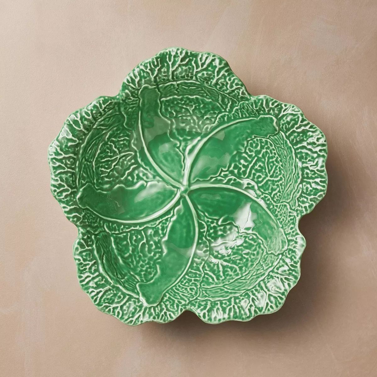 Large Stoneware Fall Cabbage Serving Bowl Green - John Derian for Target | Target