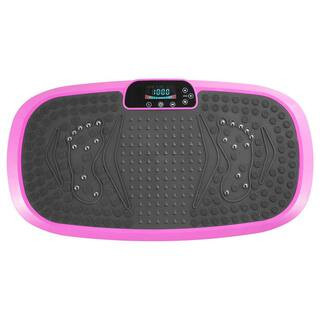 Pink vibration plate exercise machine. Full-body vibrating platform with resistance bands for home workouts | The Home Depot
