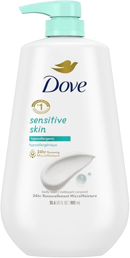 Dove Body Wash with Pump Sensitive Skin Hypoallergenic, Paraben-Free, Sulfate-Free, Cruelty-Free,... | Amazon (US)