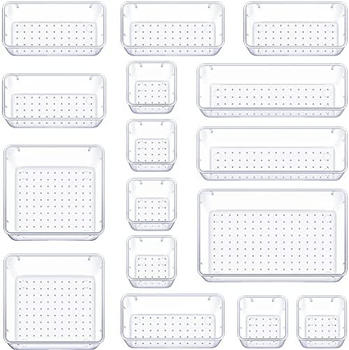 StorMiracle 16 PCS Drawer Organizer Set, 5 Varied Size Bathroom and kitchen Drawer cabinet organi... | Amazon (US)