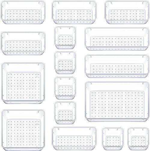 StorMiracle 16 PCS Drawer Organizer Set, 5 Varied Size Bathroom and kitchen Drawer cabinet organizer | Amazon (US)