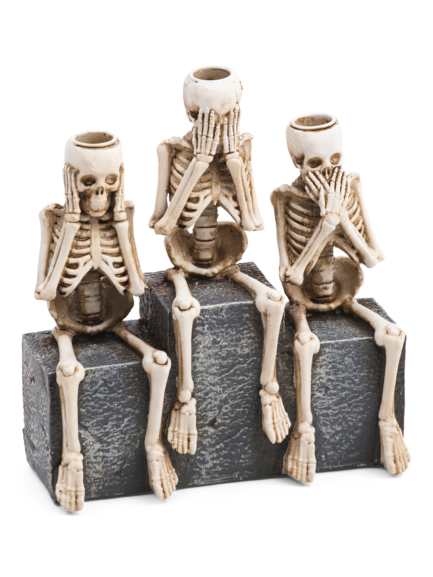 9.5in Skeleton Candle Holder | TJ Maxx