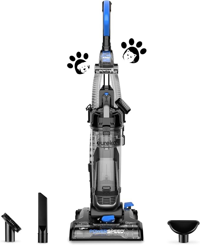 Eureka PowerSpeed Lightweight Upright Vacuum Cleaner for Carpet and Hard Floor, Powerful Bagless ... | Amazon (US)