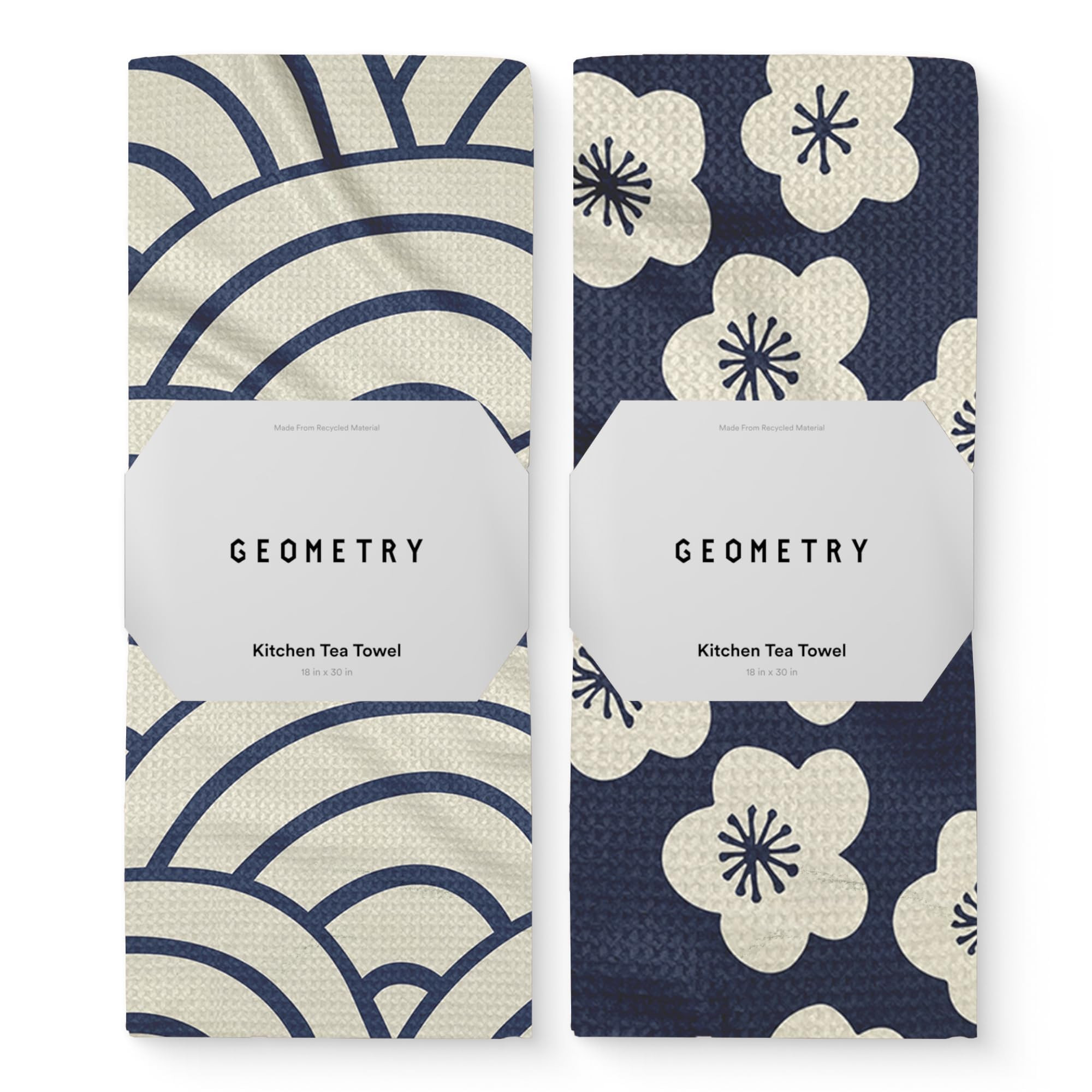 GEOMETRY Kitchen Tea Towels - Quick Dry Microfiber Dish Towels for Kitchen Every Bloom, 18" x 30"... | Amazon (US)