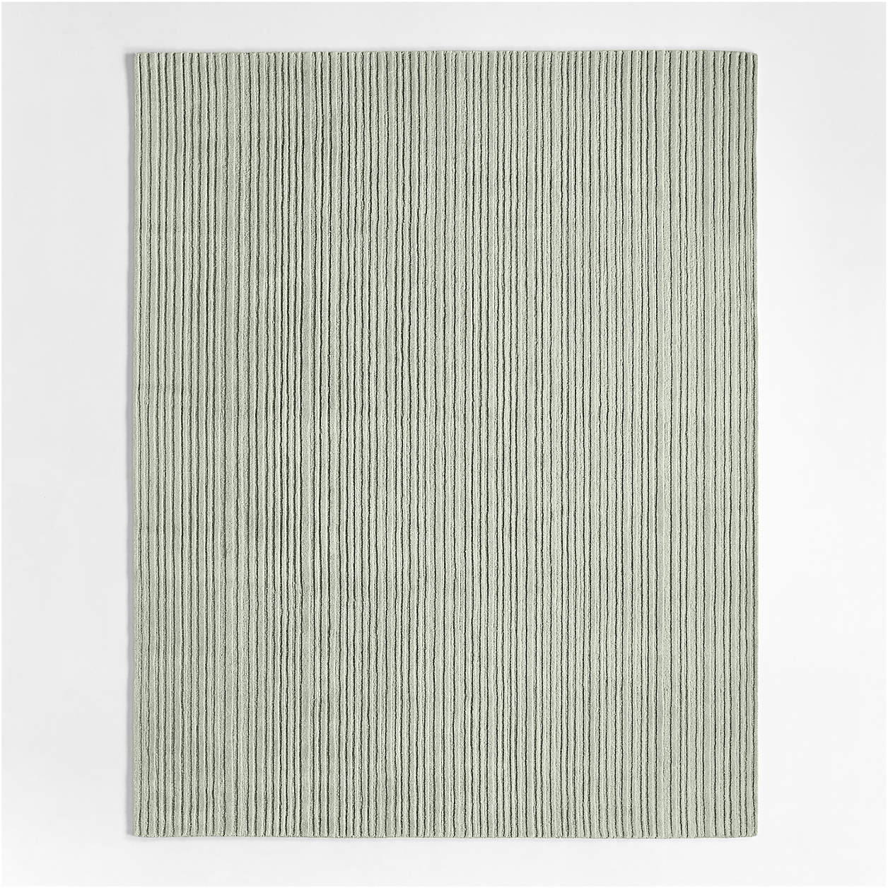 Paloma Textured Stripe Pine Green Kids Wool Area Rug 5'x8' + Reviews | Crate & Kids | Crate & Barrel