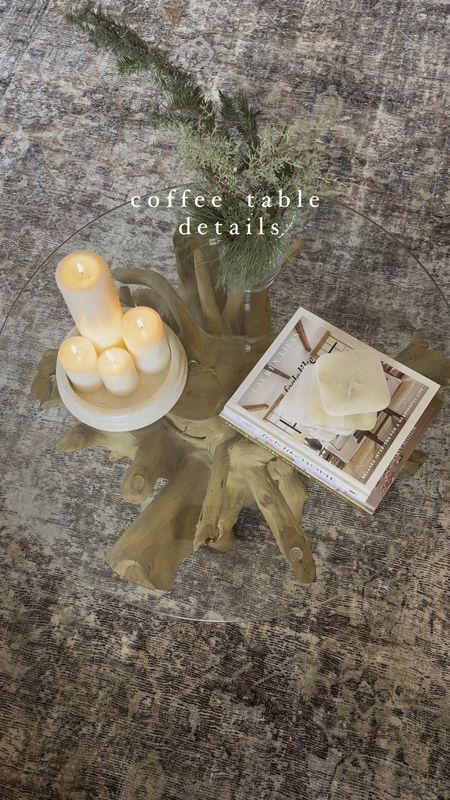 Coffee table decor on my round coffee table 

#LTKhome #LTKVideo #LTKstyletip