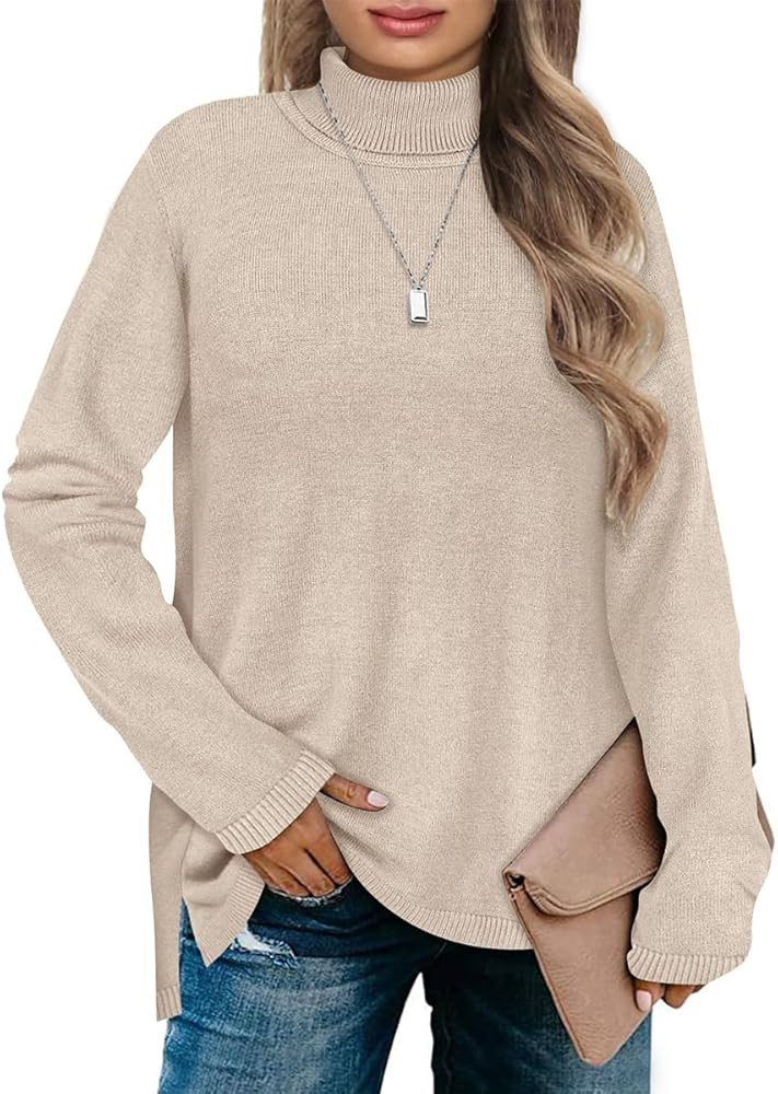 TIYOMI Plus Size Sweater Tops for Women Turtleneck Warm Pullover XL-5XL | Amazon (US)