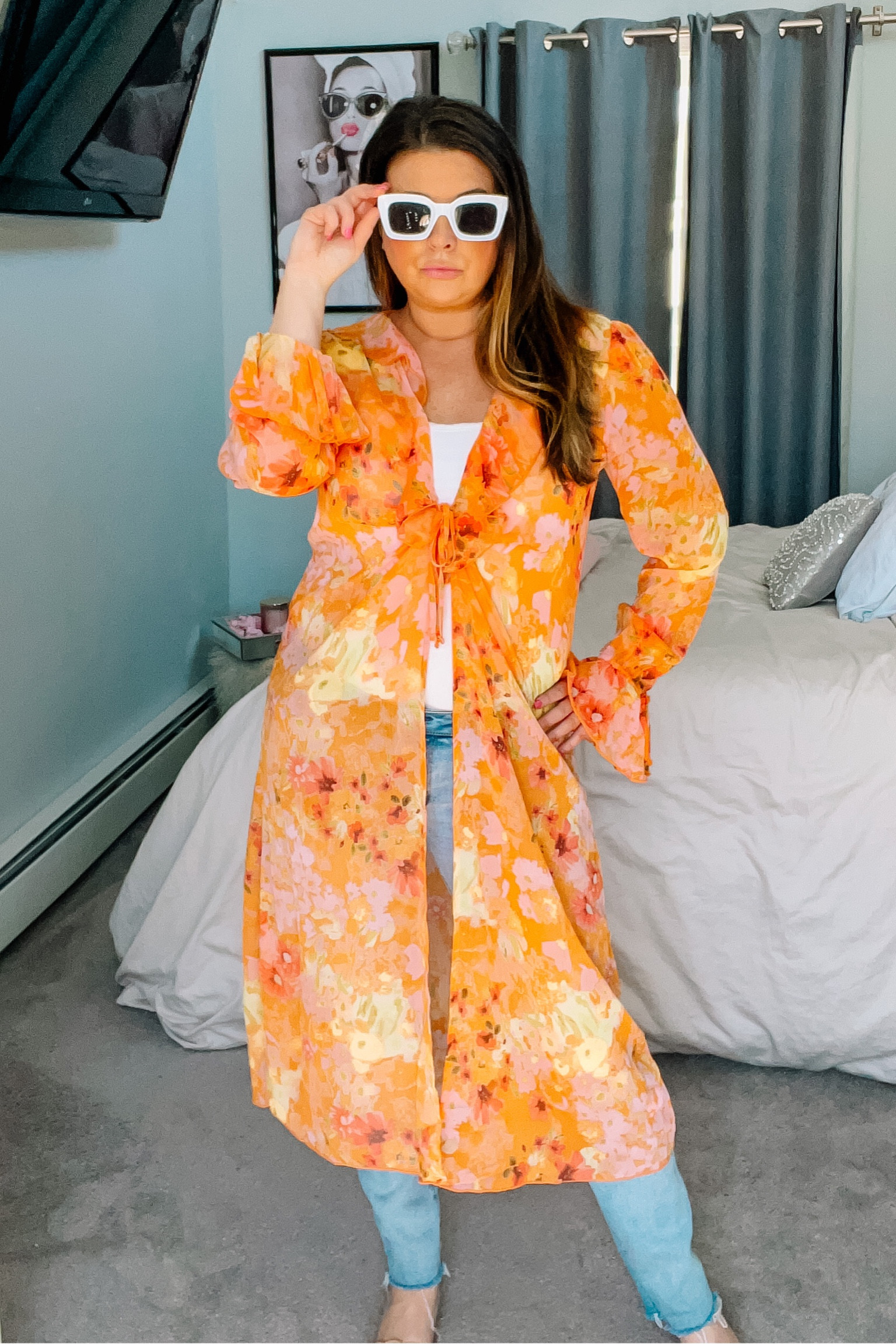 🧡TARGET FIT🧡 so cute for Spring and Summer! You can wear this duster as a cover up too! Floral duster, kimonos, coverups, spring fashion, summer fashion, festival season, target finds, target fashion, target must haves, spring outfits, bright orange, trufflesandruffles_xoxo

#LTKstyletip #LTKSeasonal #LTKFestival