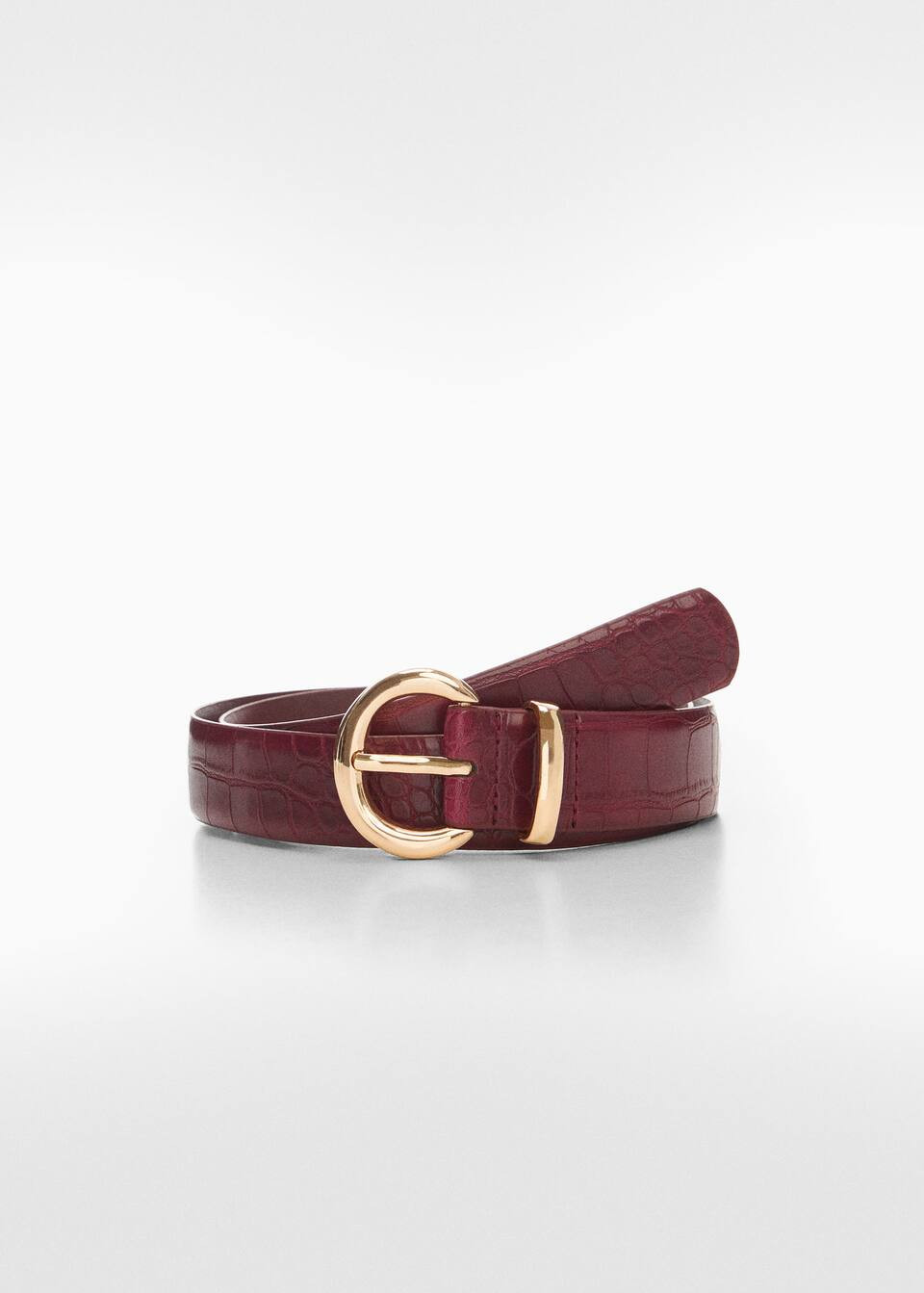 Animal print effect belt -  Women | Mango USA | MANGO (US)