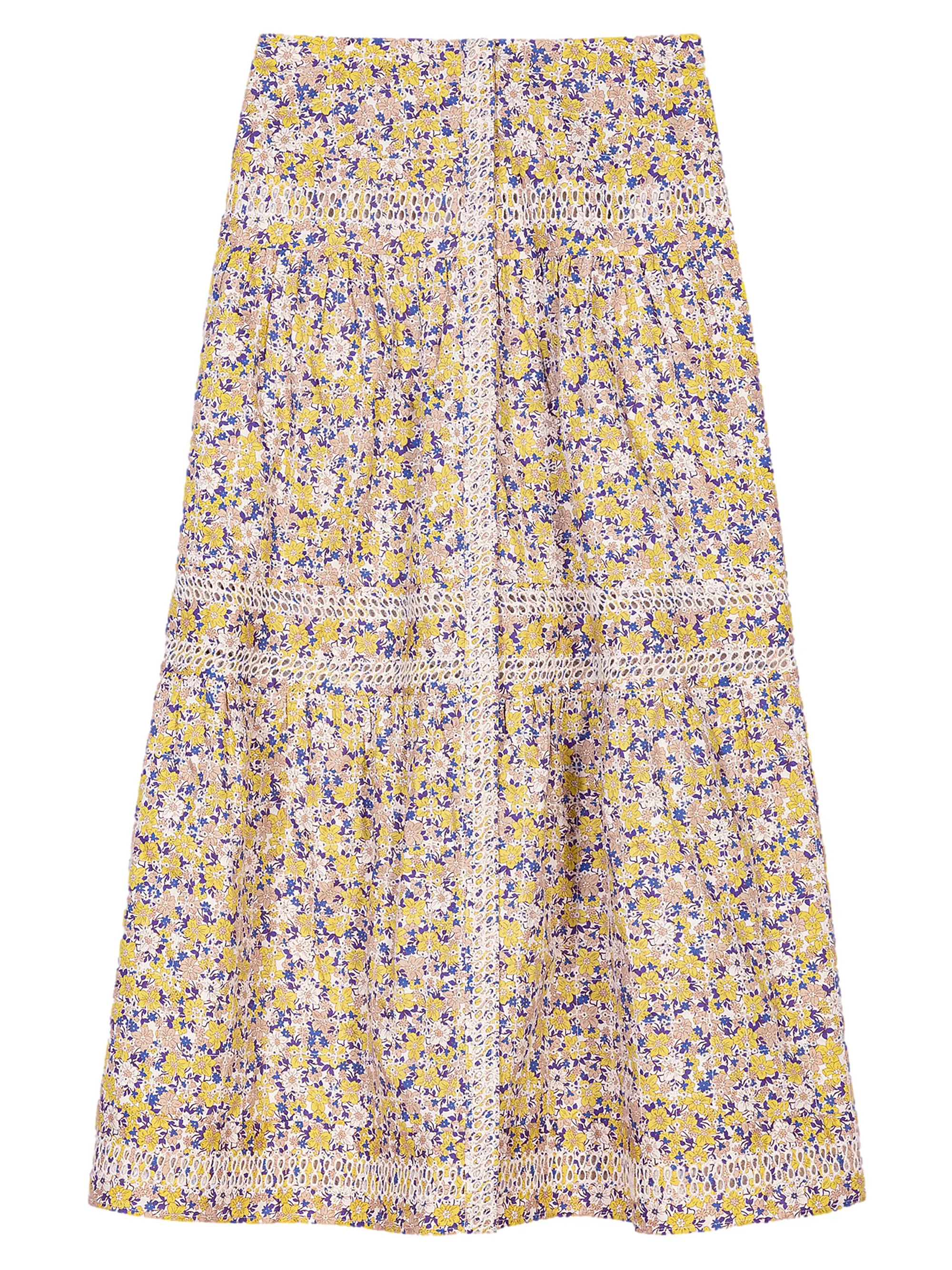Long Floral Embroidered Skirt | Saks Fifth Avenue