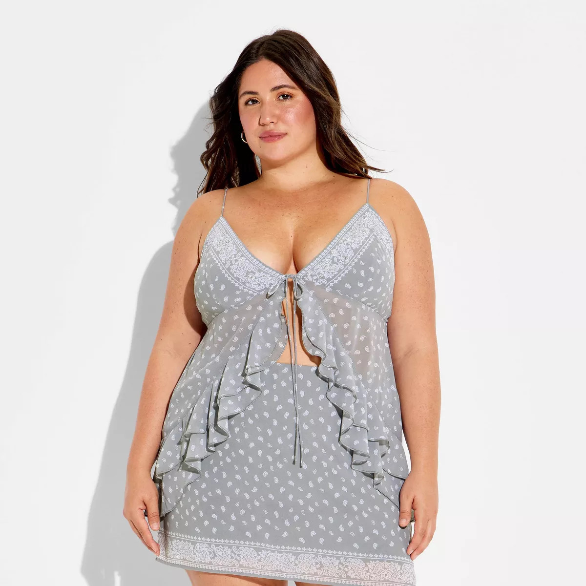 Women's Flyaway Bandana Tank Top - Wild Fable™ Aqua Blue 4X | Target