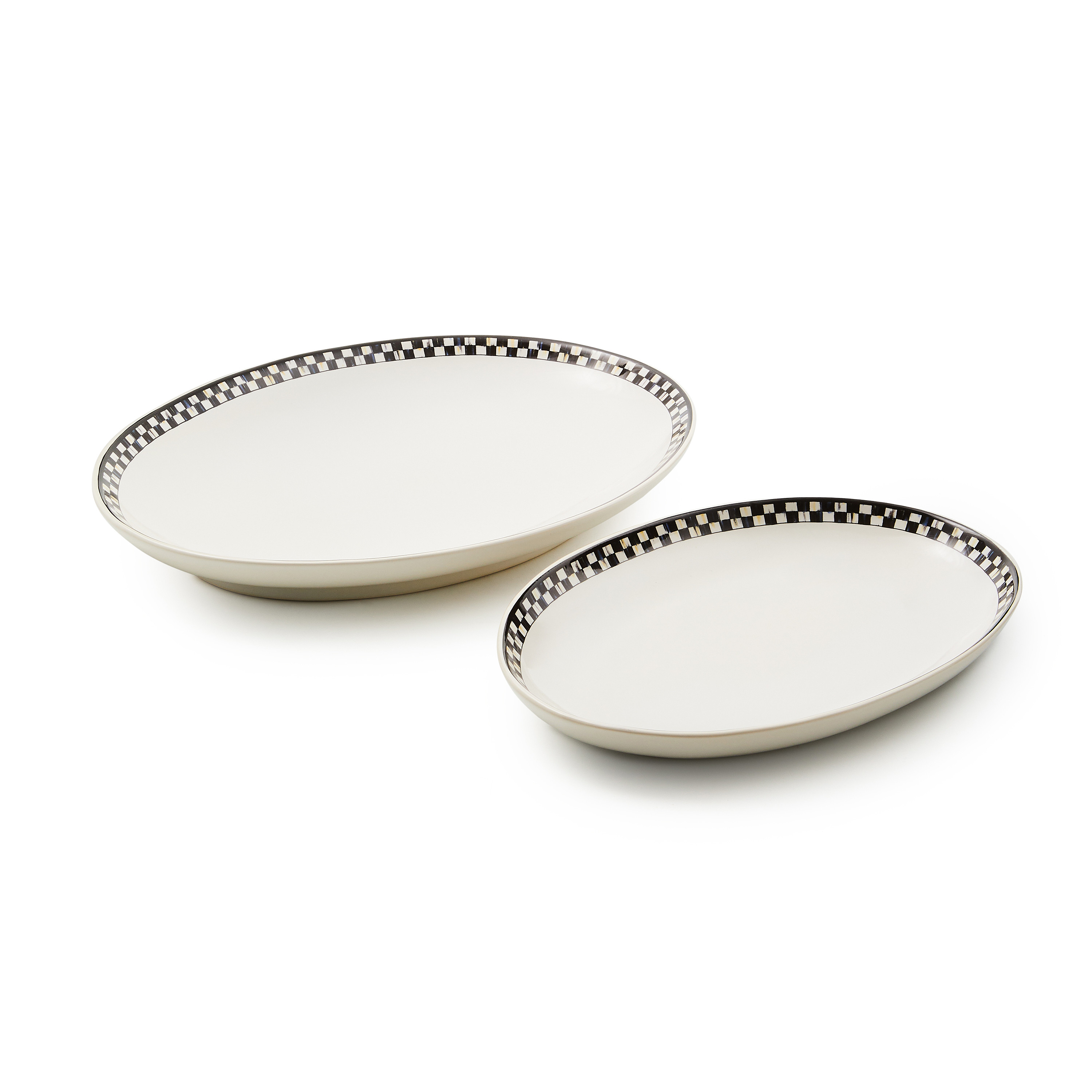 MacKenzie-Childs Courtly Check Everyday Oval Platters | MacKenzie-Childs