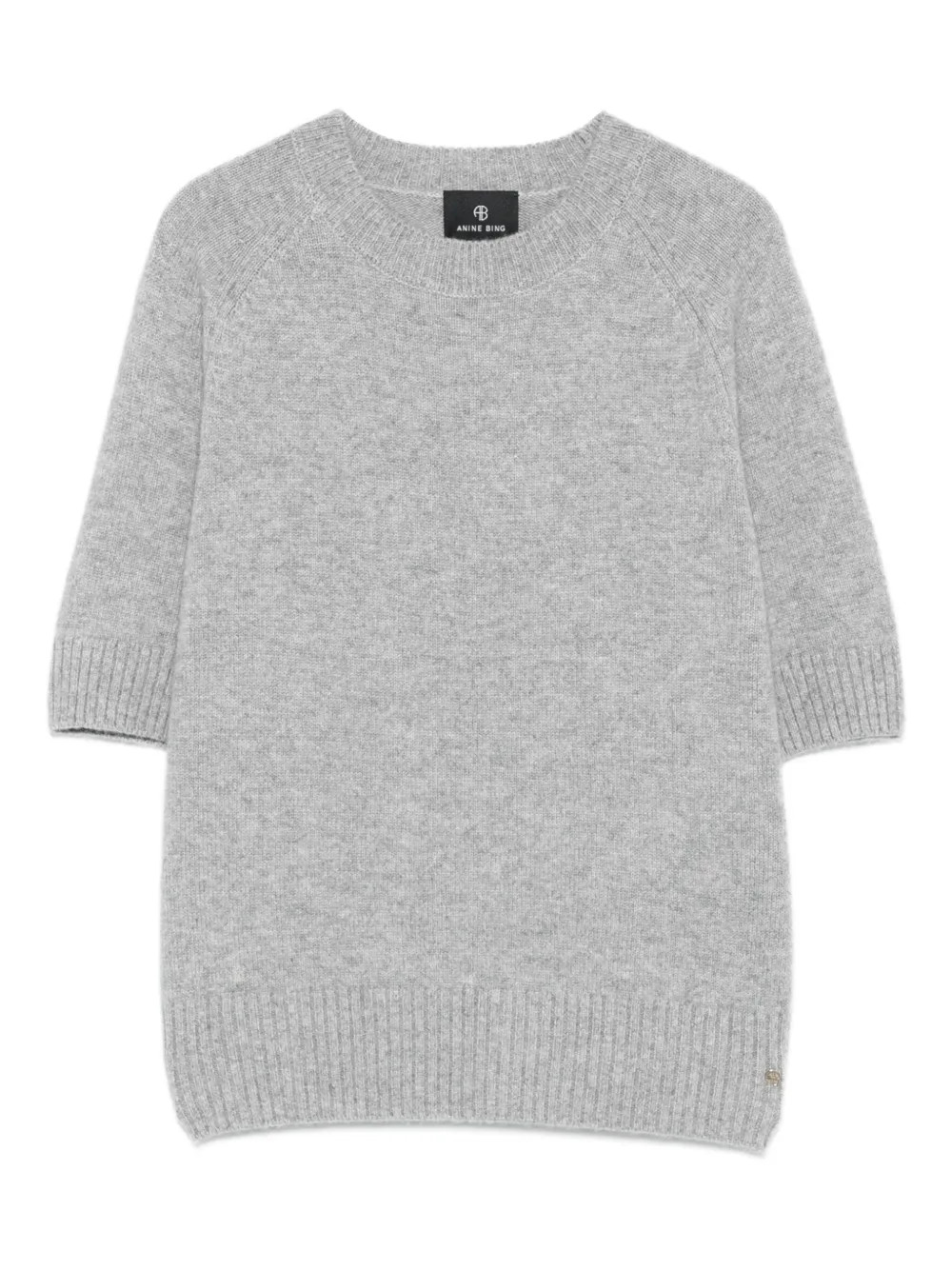 ANINE BING short-sleeve Cashmere Sweater | Grey | FARFETCH | Farfetch Global