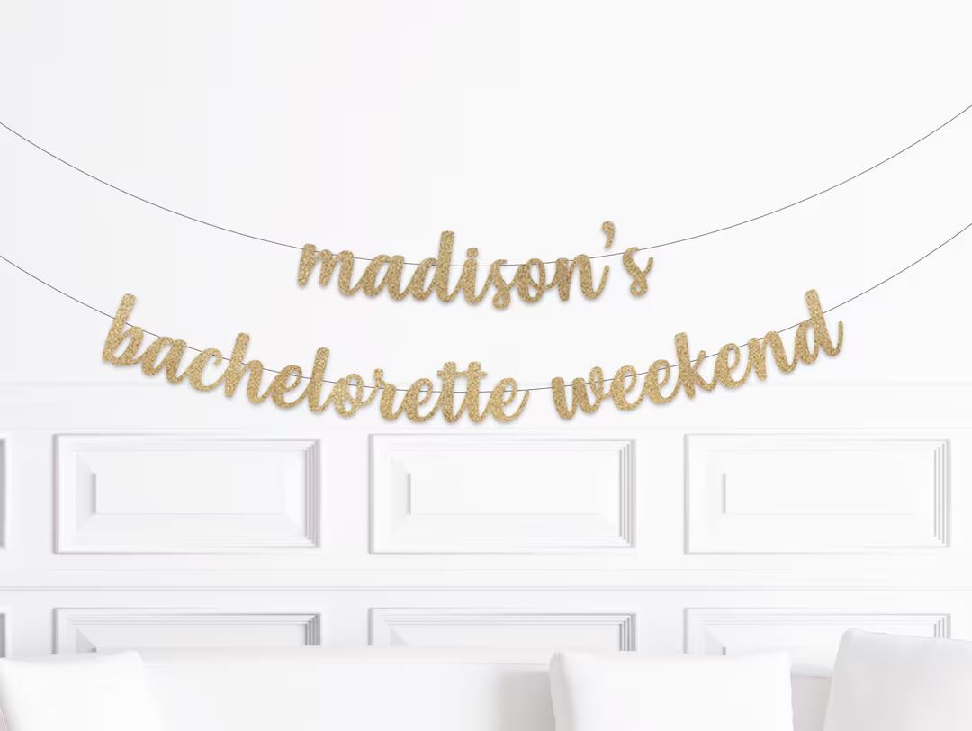 Custom Bachelorette Party Banner, Bach Weekend Sign, Destination Bachelorette Decorations, Person... | Etsy (US)