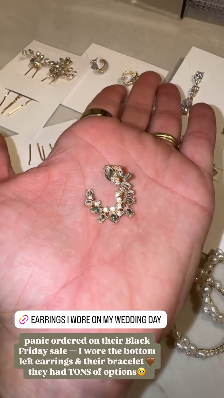 Wedding jewelry I wore 🤎✨ loved this company! Tons to choose from. 

Olive and piper / Bride to be / wedding / earrings / hoops / for her / bridal / Holley Gabrielle / video review 

#LTKWedding #LTKWatchNow #LTKFindsUnder100