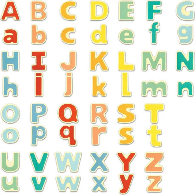 Magnetic Alphabet - 52pcs, ABC Colorful Wooden Magnets - Kids Toys | Hape from Maisonette | Maisonette