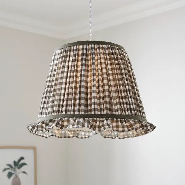 Carys Frilled Gingham Lamp Shade | Dunelm (migrated)