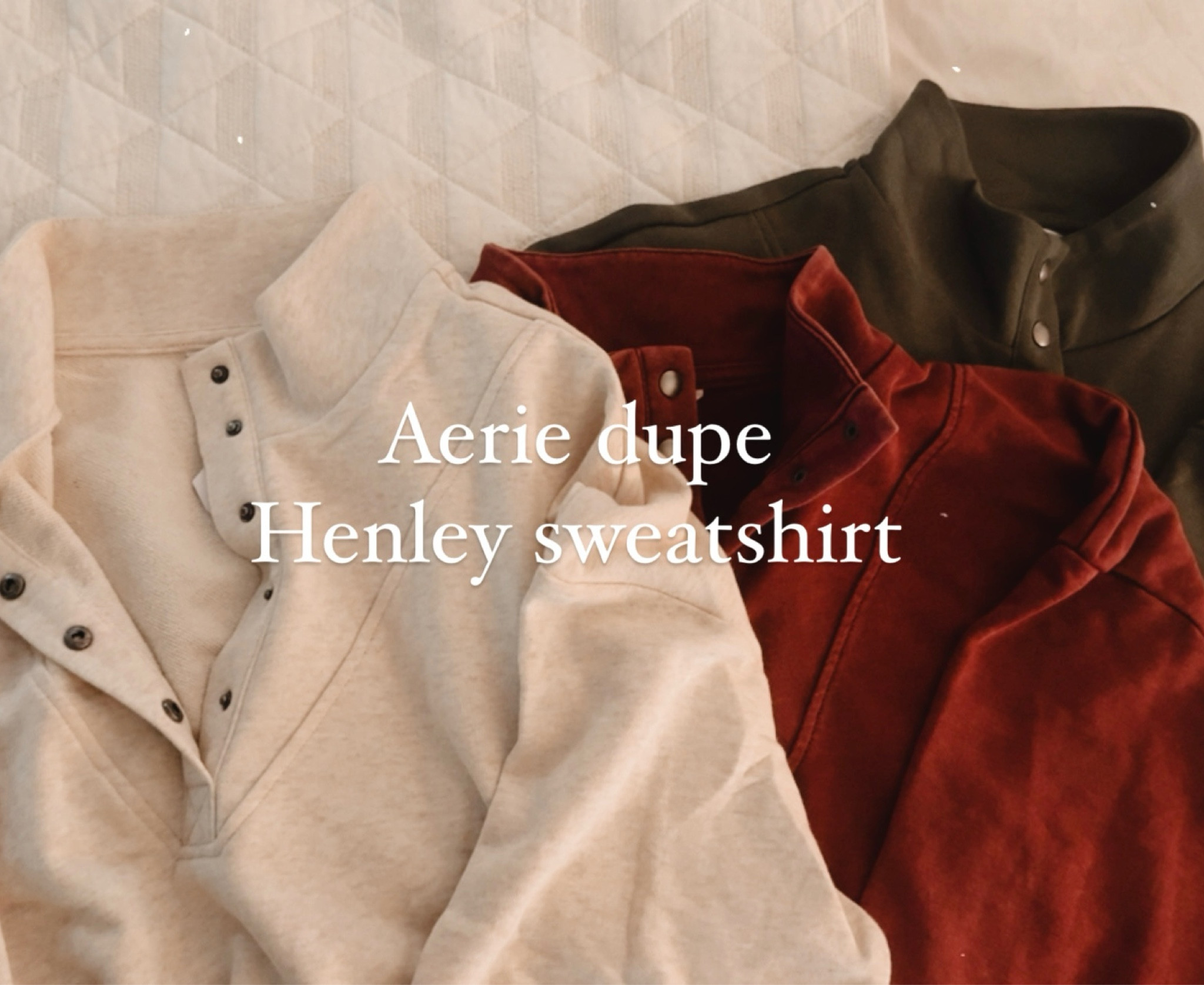 Obsessed with these Aerie dupe henley sweatshirt for under $20

#LTKStyleTip #LTKMidsize #LTKSaleAlert