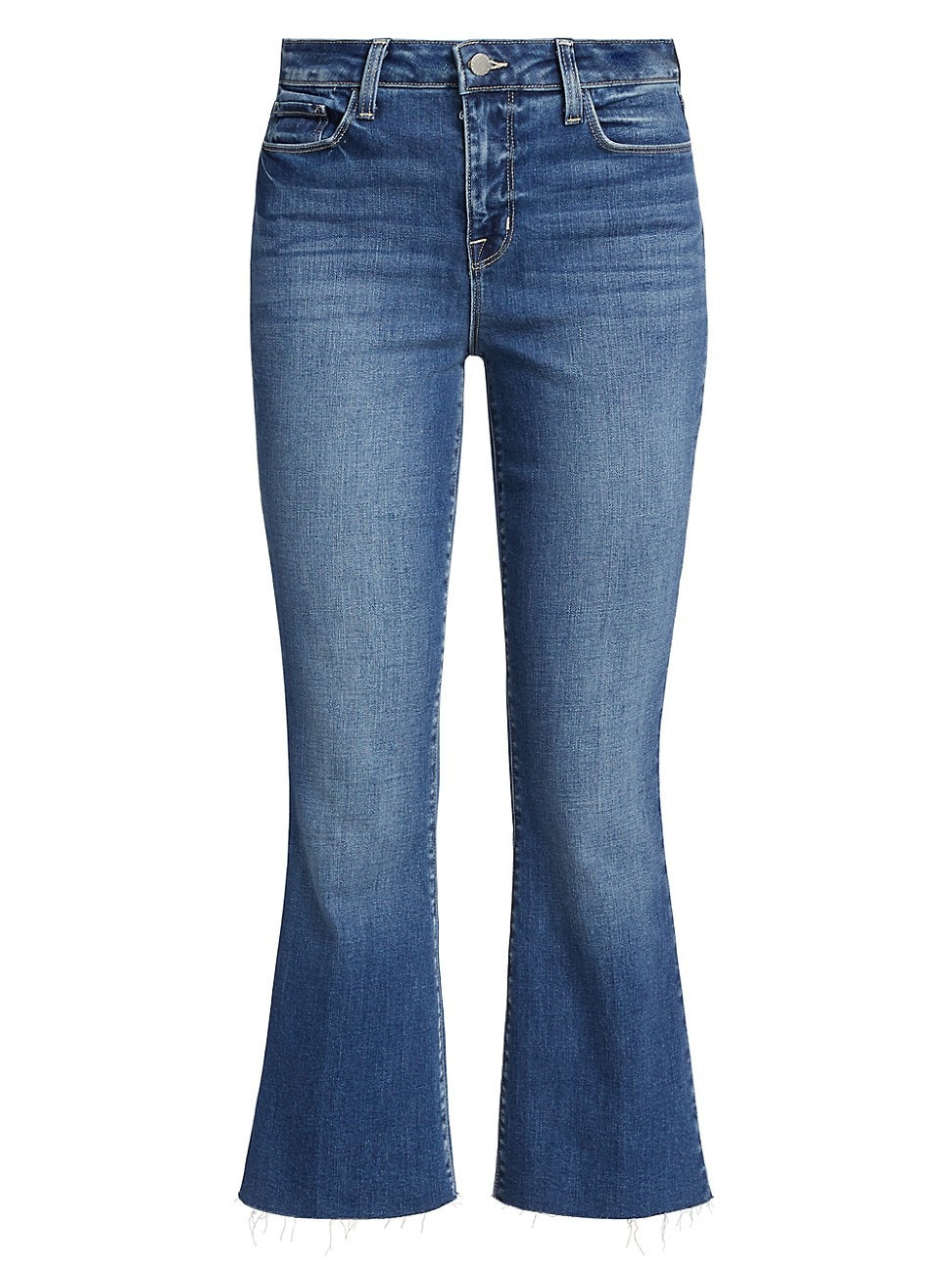 Women's Kendra Mid-Rise Stretch Flare Crop Jeans - Cambridge - Size 31 | Saks Fifth Avenue