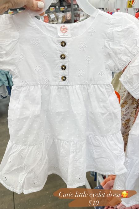 $10 White Eyelet dress for toddlers🤍
Wonder nation, Walmart kids, toddler fashion, toddler summer

#LTKFind #LTKkids #LTKfit