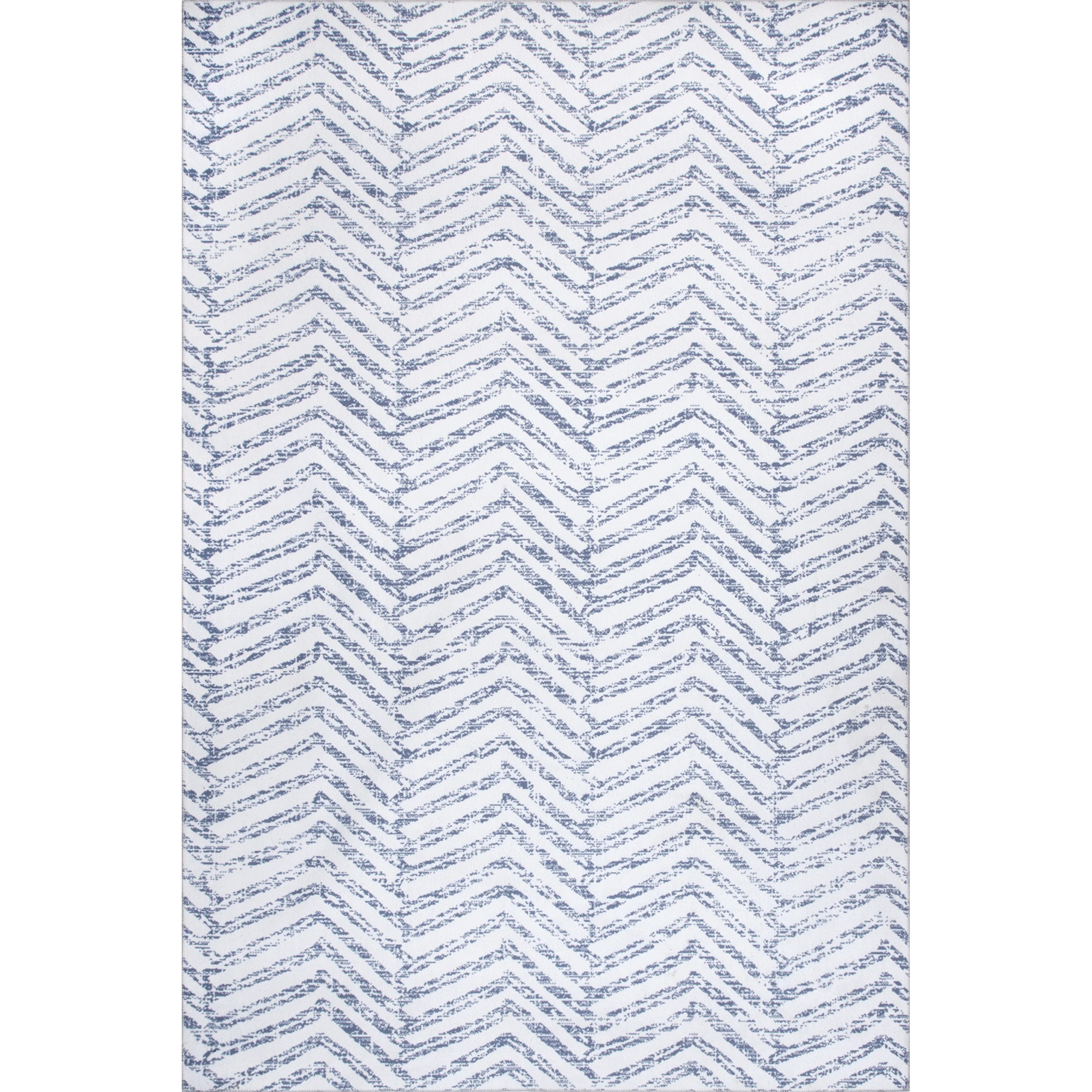 nuLOOM Rosanne Machine Washable Geometric Area Rug, 8' x 10', Blue | Walmart (US)